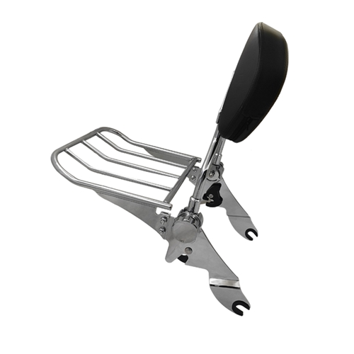 Detachable Motorcycle Trunk with Backrest