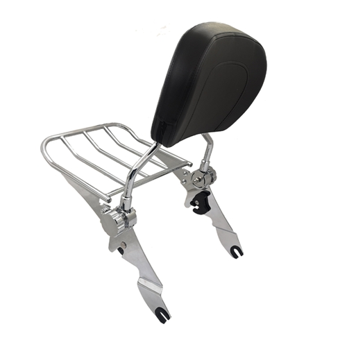Detachable Motorcycle Trunk with Backrest