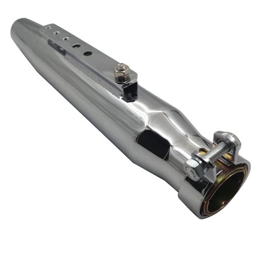 Black/Chrome Universal 17'' Motorcycle Exhaust Muffler Pipe