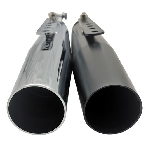 Black/Chrome Universal 17'' Motorcycle Exhaust Muffler Pipe
