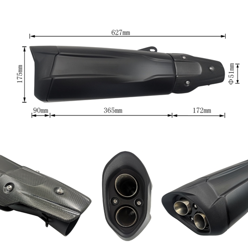K-175 Universal Motorcycle Carbon Fiber Exhaust Muffler