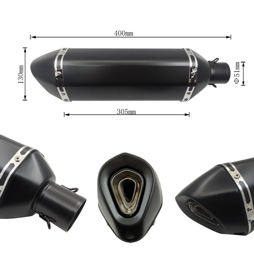 Modified Motorcycle Exhaust Muffler L130 Hexagonal