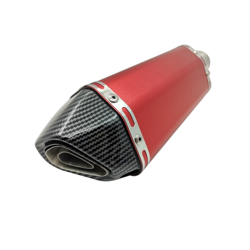 Red 51mm Universal Motorcycle Exhaust Muffler Pipe