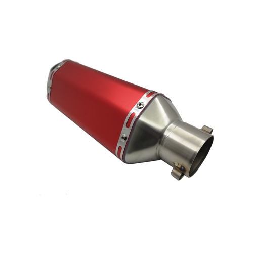 Red 51mm Universal Motorcycle Exhaust Muffler Pipe