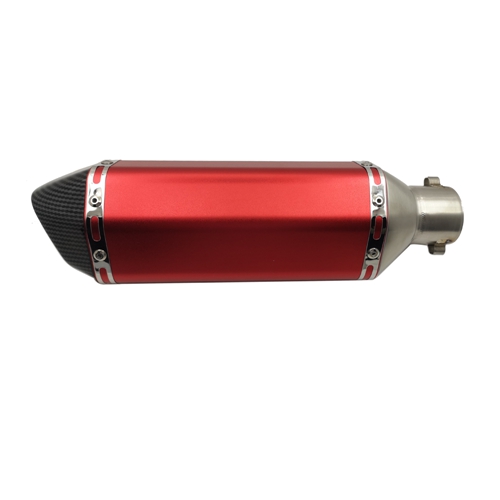 Red 51mm Universal Motorcycle Exhaust Muffler Pipe