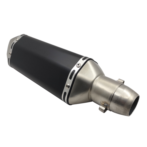 Black 51mm Universal Motorcycle Exhaust Muffler Pipe
