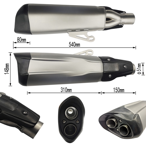 Universal Motorcycle Carbon Fiber Exhaust Muffler